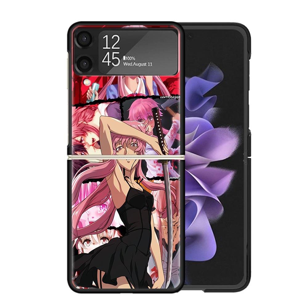 Mirai Nikki Gasai Yuno Anime Cases For Samsung Galaxy Z Flip 4 5 6 7 3 Z Flip7 Flip6 Flip4 Flip5 Flip3 5G Hard Shockproof Fundas