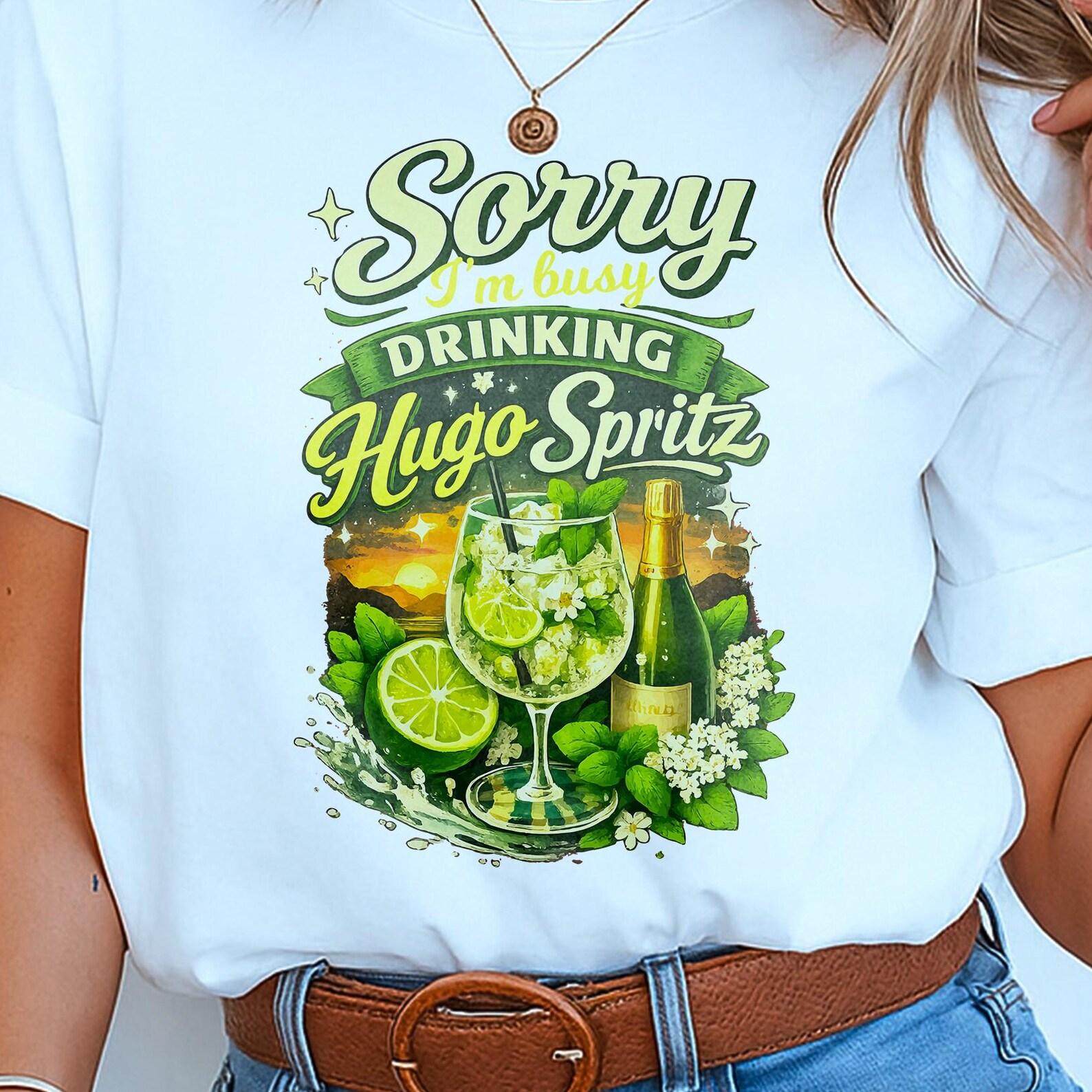 Cocktail funny shirt, aperitif spritz shirt, Hugo spritz, Aperol spritz, Alcohol Shirt, gift day drinking shirt M
