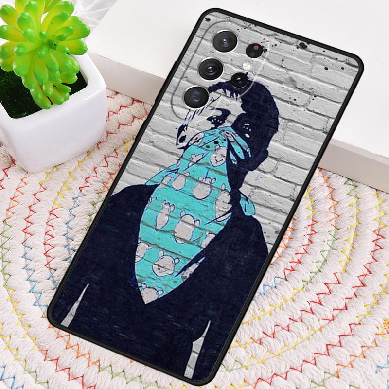 Banksy Graffiti Art Phone Case for Samsung Galaxy note 10 pro S26 Ultra S23 S24 FE S25 S21 S22 PLUS shockproof Cove