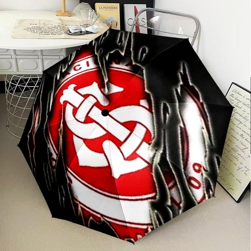 1PC SC Internacional1 Printed Umbrella Folding Umbrella, Automatic Umbrella 8-Frame for Travel, Camping Fan Gifts Christmas Gifts