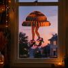 Seasonal Lawn Ornaments Halloween Honeycomb Witch Leg Ornament, Foldable Paper Creepy Garden Hanging Decoration for Party, Holiday Home Decor Festive