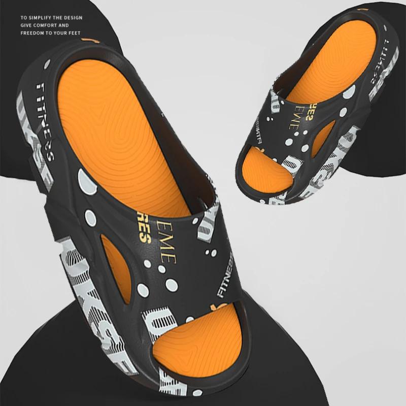 Summer Mens Slippers Non-Slip Mens Sandals Thick Soft Platform House Shoes Indoor Shower Bathroom Slippers Outdoor Casual Shoes