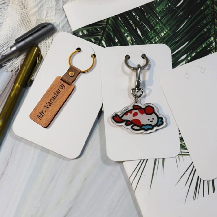 Keychain Jewelry Cardboard with Self-sealing Bag Paper Keychain Display Cards