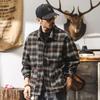 Plaid Shirt  Spring and Autumn New Fashion Brand Casual Loose Working Shirt Men's Long Sleeve