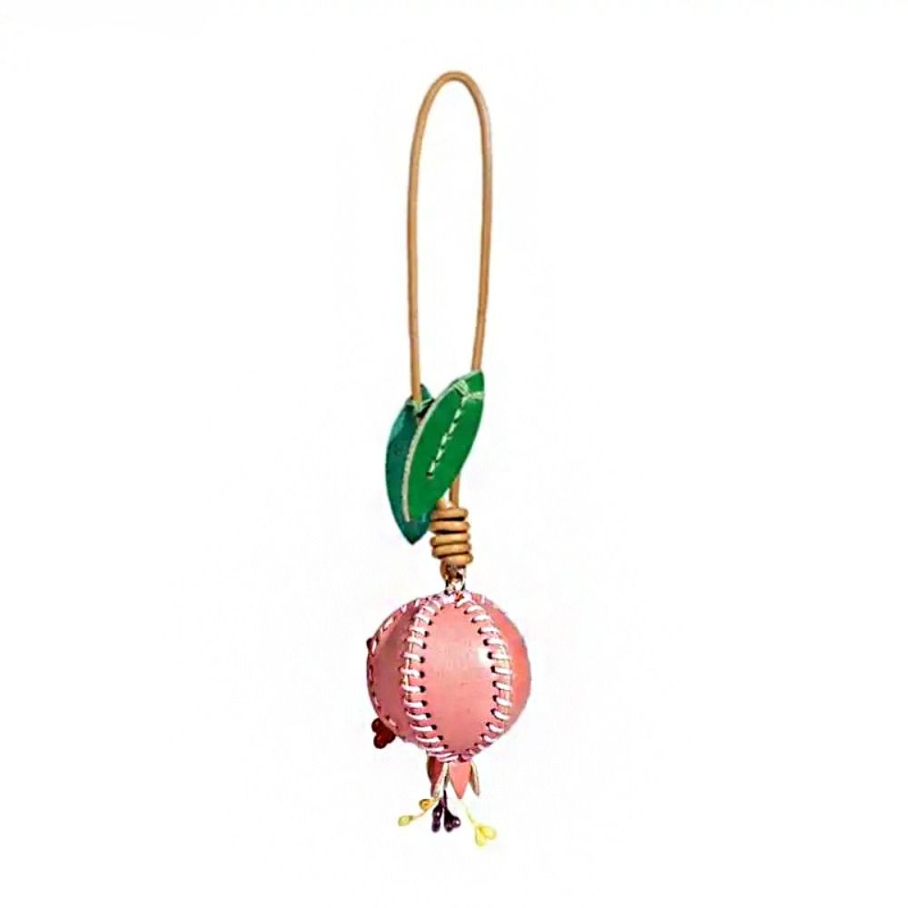 Hanger Pomegranate Fruit Pendant Handmade Bag Pendant Cute Leather Keychain Men
