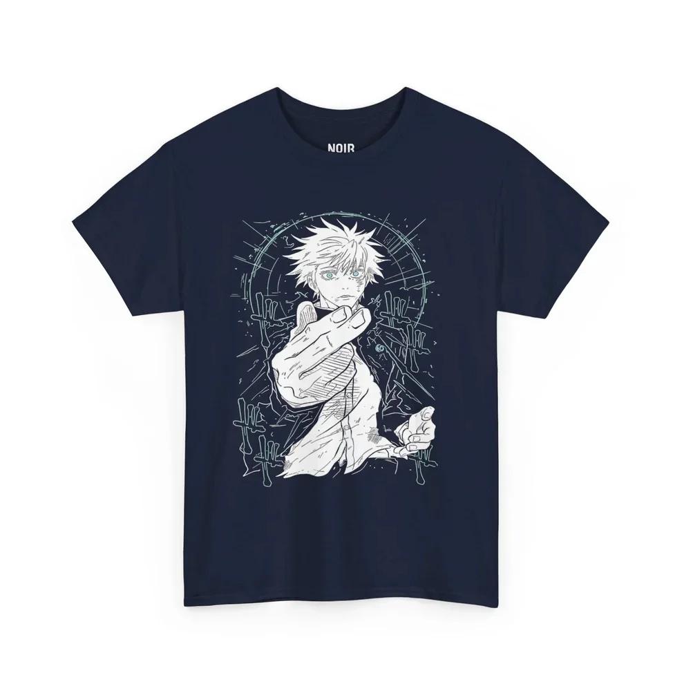 Jujutsu Kaisen Infinity Snap Gojo Pure Cotton T-shirt Men and Women Anime Style Fashion Comfortable Casual Short Sleeved T-shirt