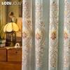 1PC LOZUJOJU European Style High-end Tulle Embroidered Sheer Curtains for Living Room Bedroom Balcony Window Home Decor