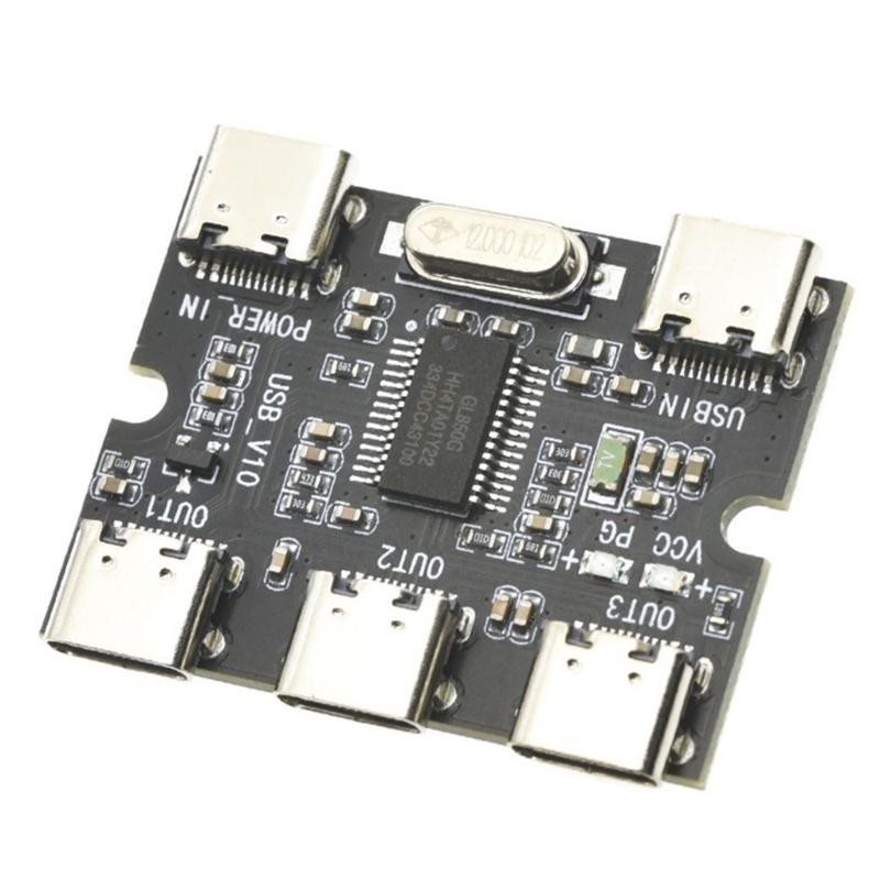 

USB C Hub Expansion Adapter With 3 USB Port 480Mbps Transfer Computer Accessory 1