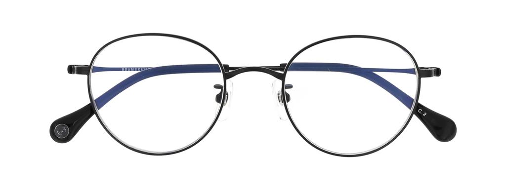 BEAMS DESIGN Low-Power Reading Glasses with Blue Light Blocking, Stylish Design, Includes Case, BDR-3001-2+2.00