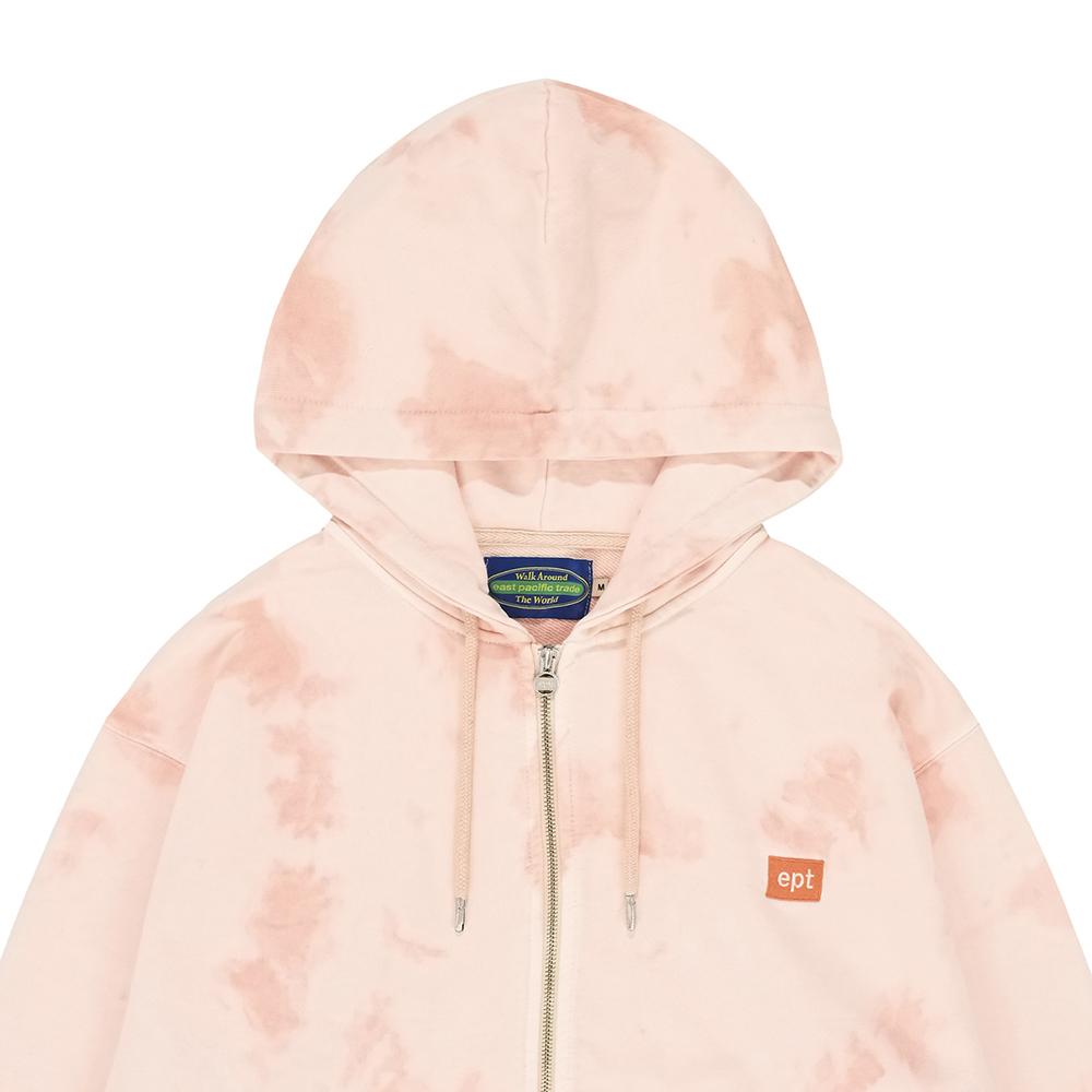 Ept Tie-Dye Zip Up Hoodie (Coral)