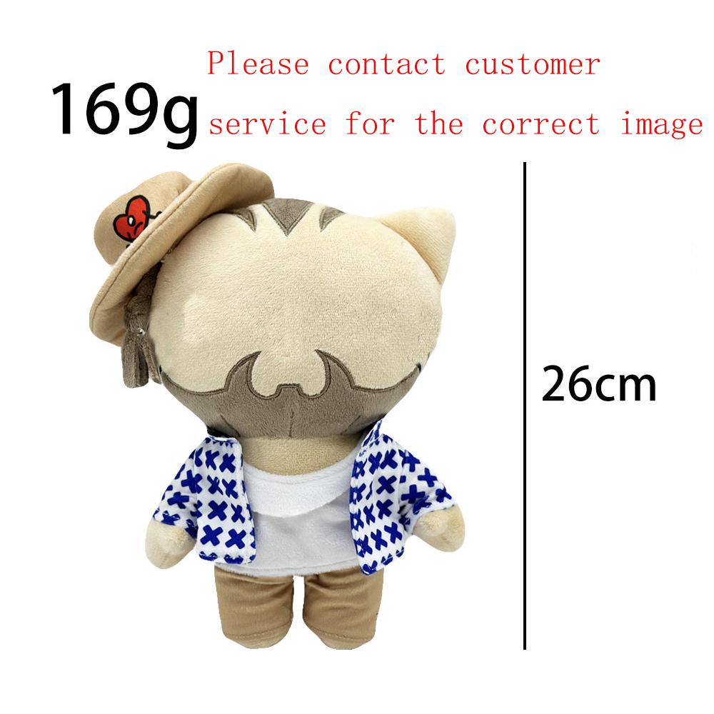 Nouvelle Poupée Peluche Tupac 25cm Figurine Rappeur Jouets en Peluche Mignon Garçons Filles Fans Collection Cadeaux