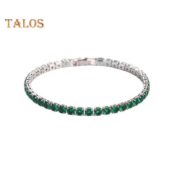 

Женский браслет в стиле хип-хоп с кубическим цирконием, полированной медью, простой стиль, браслет на запястье, для банкета, свадьбы, вечеринки, ювелирные изделия зелёный