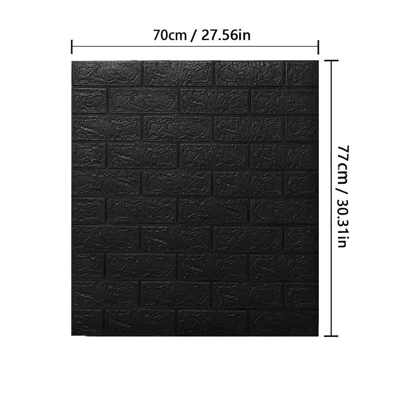 77cm*70cm 3D Wall Sticker Imitation Brick Bedroom Home Decor Waterproof Anti-mold Self-adhesive DIY Wallpaper For Living Room