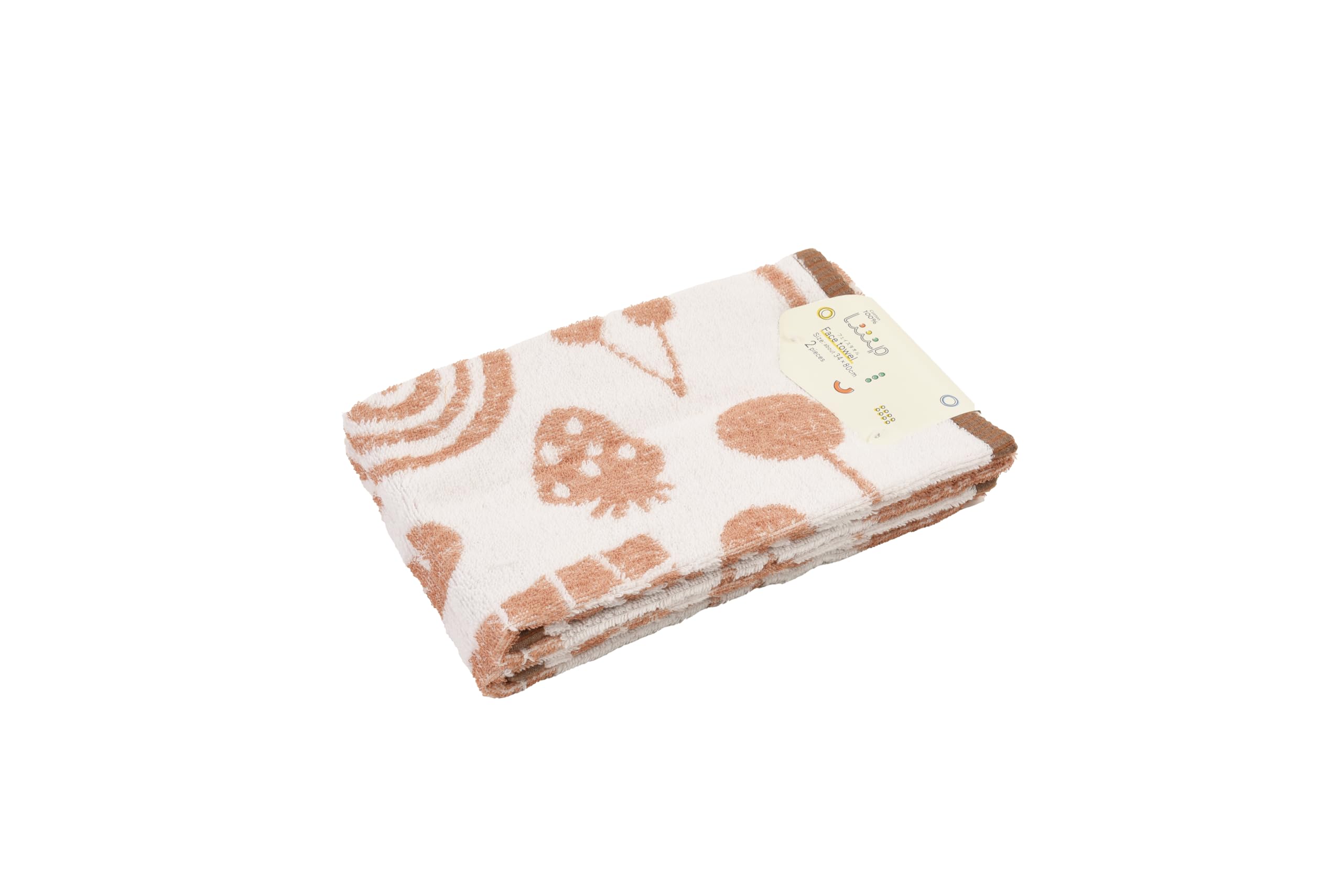 

Kosugizen LoooP Face Towel Cake Brown 34 x 80cm Fluffy Pile Cute and Pop Sweets Motif Set of 2 (Loop) Non-twist Non-twist ZGLP-268-2BR