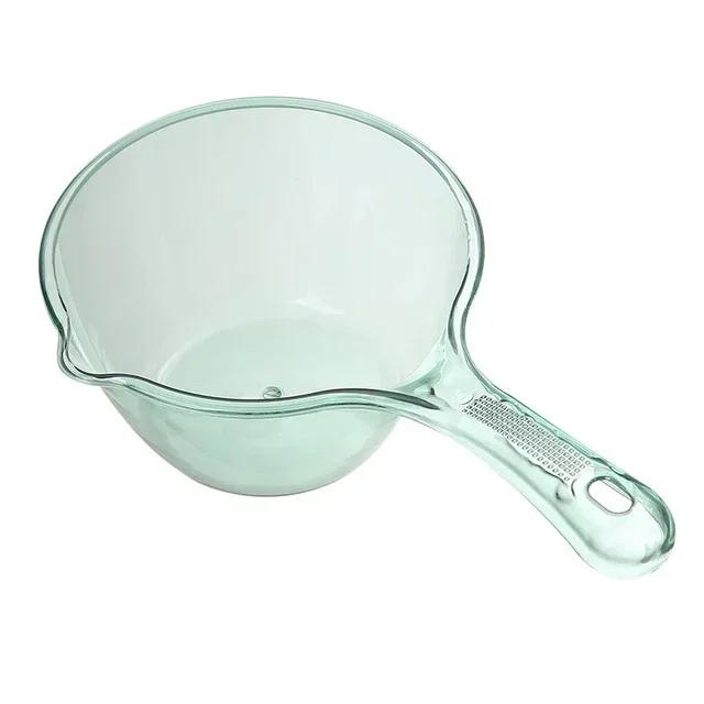 MOONBIFFY New1pc Plastic Water Scoops Children Baby Bath Scoop Washing Hair Tool Thick Long Handle Cooking Kitchen Tools Gadgets