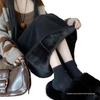 Cord-Samtrock mit hohem Bund - Herbst/Winter Kollektion 2024, Schlankmachend, Mittellang, mit seitlichem Schlitz