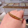 Golden Adjustable Sparkling Bangle Women's Jewelry