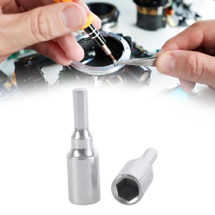 Transducer Adapter 1/4inch Hex 6.35mm To 4mm Magnetic Adapter Sleeve Socket For Screwdriver Drill Bit Electronic