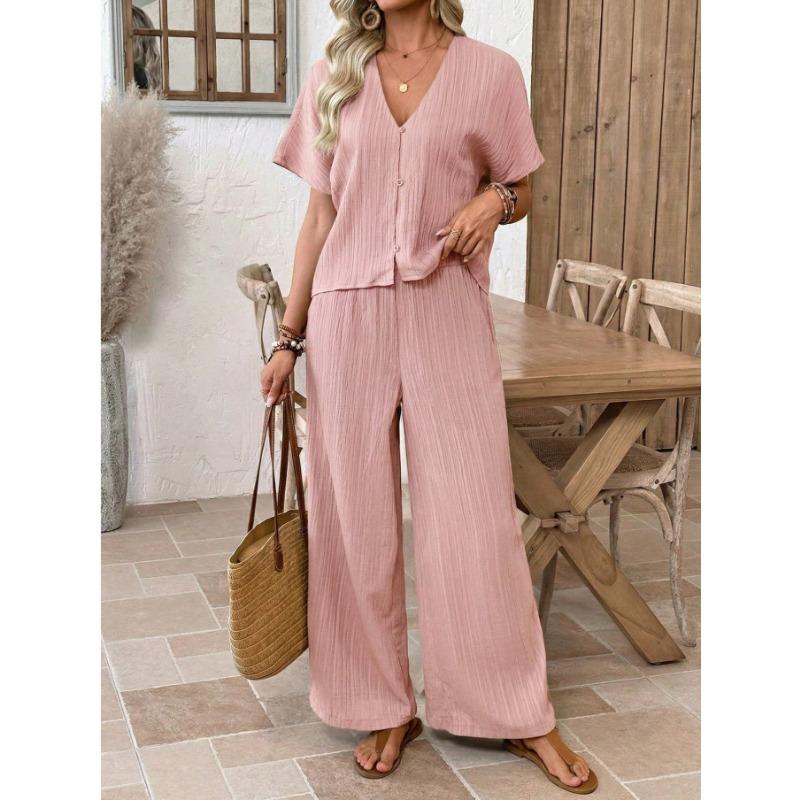 IHUASU Tute Casual da Donna a Maniche Corte con Scollo a V