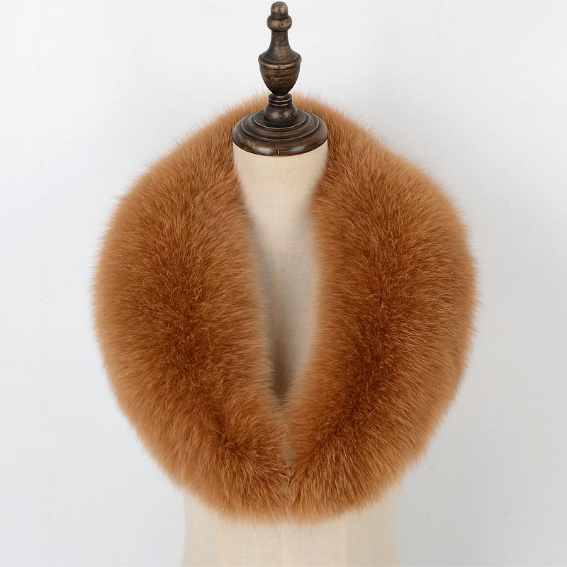 Real Fox Fur Collar Women Winter Natural Fur Scarf Fluffy Fur Shawls For Women Collars Men Coat Large Size Neck Warmer Scarves