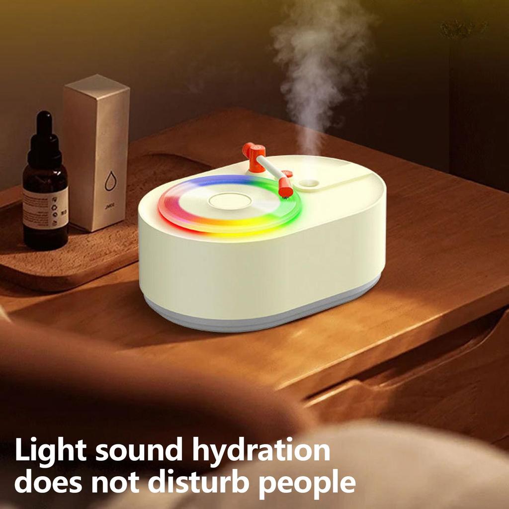 Room Humidifier Record Bedroom Humidifier Room Fragrance Diffuser 2 Mist Mode Rechargeable Quiet Cool Gadgets Colorful Ambient