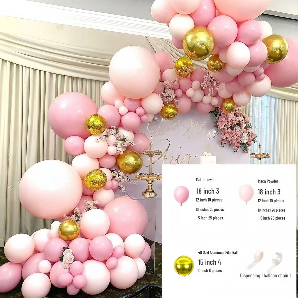 Elegant Birthday and Wedding Balloon Set - High-End Latex and Arch Decorations for Special Occasions