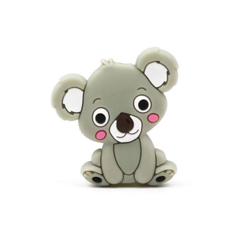 licone Bead Animal Cute Teether Teething Safe Baby Care DIY Jewelry Necklace Toy