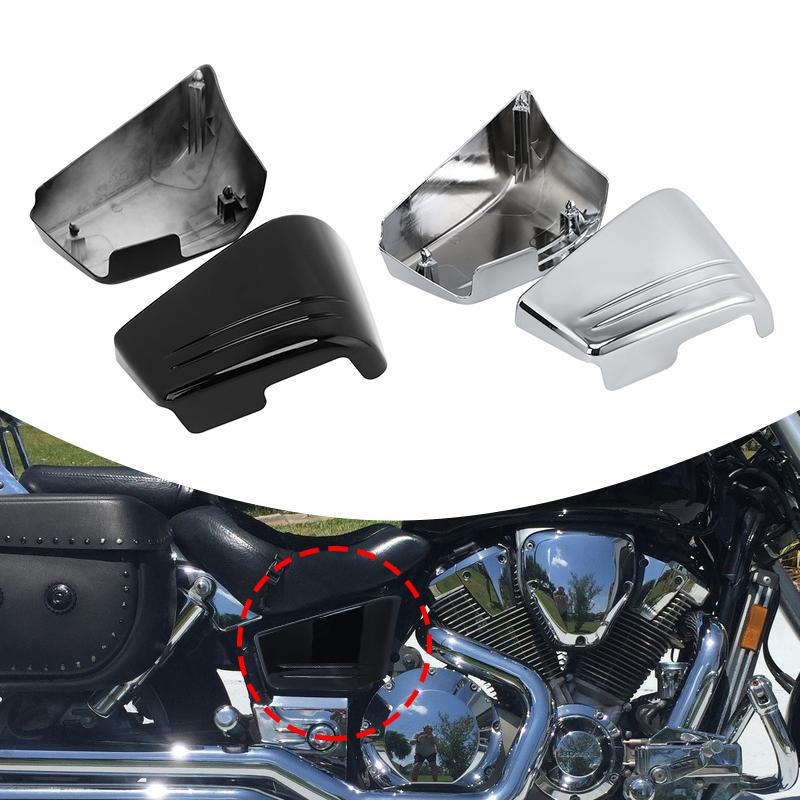 Motorcycle ABS Plastic Battery Side Cover Fairing Chrome Black For Honda VTX 1800 C/Custom Models 2002-2004 2006-2008