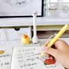 Practical Gel Pen Cartoon Character Shape Silicone Ergonomic Standing Pen Perfect for Writing Fun and Smooth Inks Flows