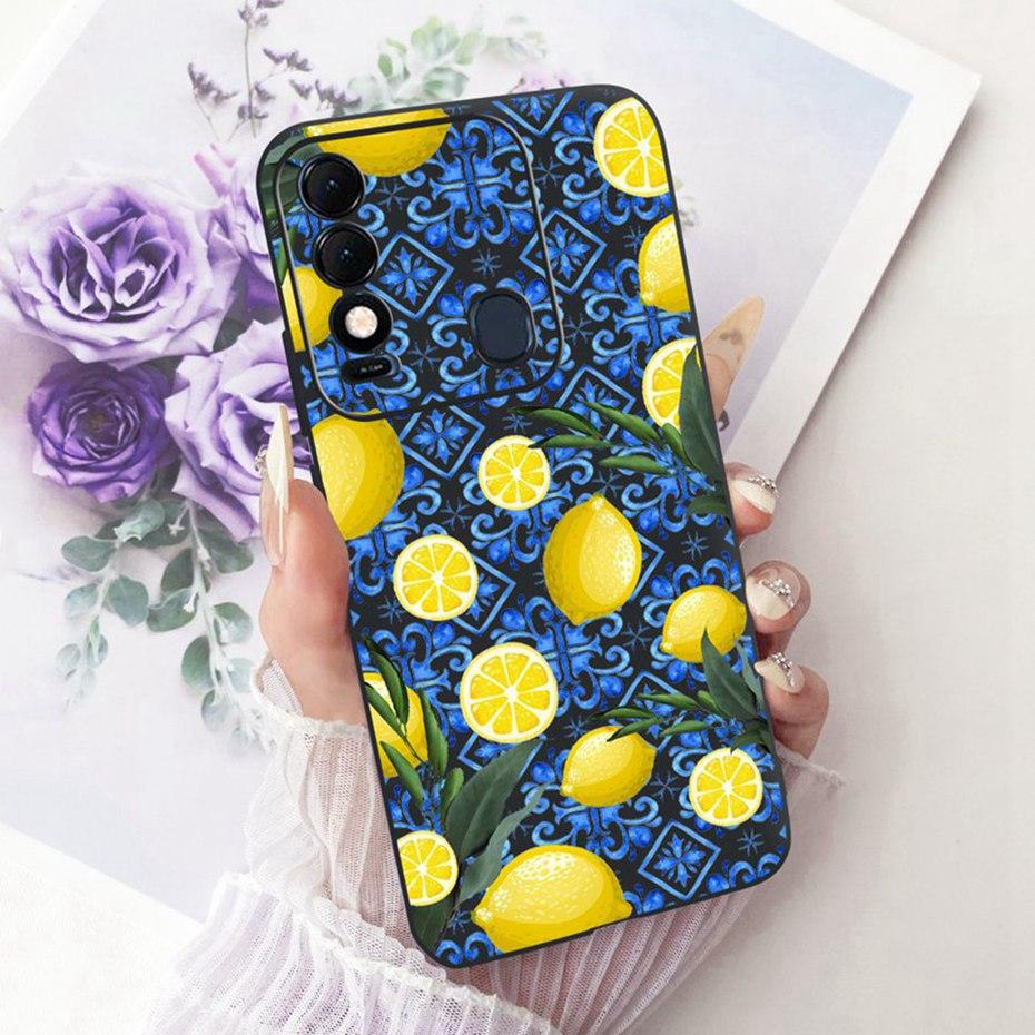 Cute Printing Phone Case For Tecno Spark 8 8T 8C Soft Black Silicone TPU Cases For Tecno Spark8 Spark8C Spark8T Covers Bumpers
