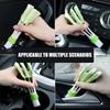 Multifunction Car Air Vent Cleaner Mini Double-end Micro Fiber Vent Duster Removable Cloth Cover Portable Cleaning Brush For Car