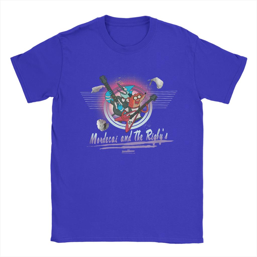 Mens Regular Show Mordecai T Shirt Pure Cotton Clothing Funny Short Sleeve Round Neck Tees 4XL 5XL 6XL TShirt