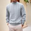 Pulover Guler Înalt pentru Bărbați Pulover Tricotat Răsucit Casual Culoare Solidă Strat de Bază Top pentru Stradă Muncă Întâlniri Purtare Zilnică