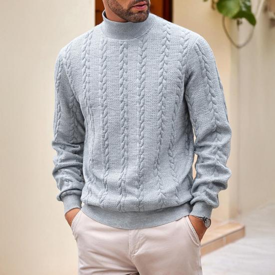 Pánský rolákový svetr Kroucený pletený pulovr Svetr Ležérní Jednobarevný Základní vrstva Top pro Street Práci Rande Každodenní nošení