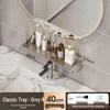 No-Drill Wall-Mounted Bathroom Shelf for Mirror, Faucet, and Vanity