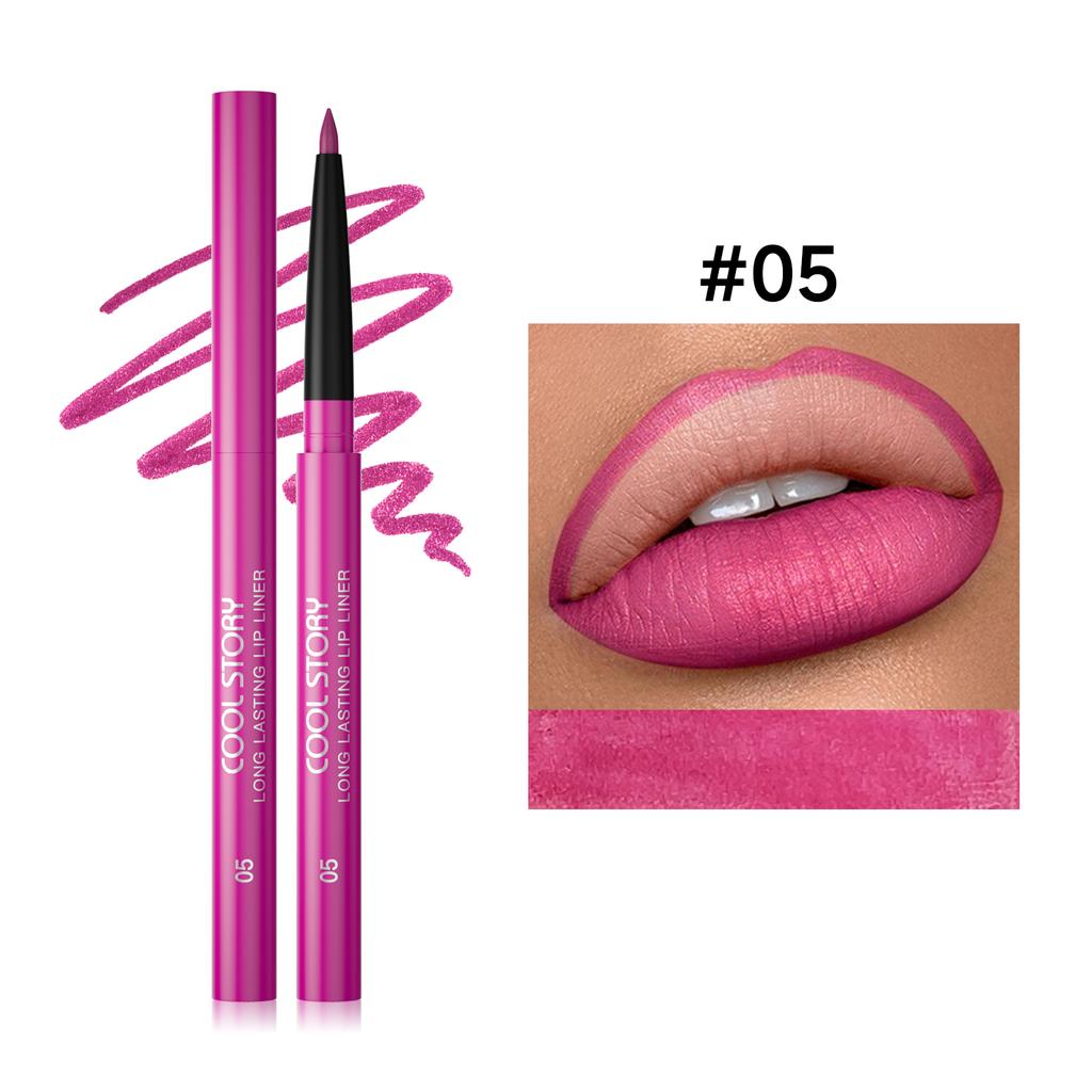Langanhaltender wasserfester matter Lipliner, feuchtigkeitsspendendes, nicht klebriges Lippen-Make-up, konturiert die Lippen, 8 Farbtöne erhältlich, Lippenstift-Ersatz