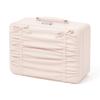 Francfranc Ribbon Cosmetic Light with Mirror and Dresser Box, Pink, Bag-shaped, Portable, Dividers,