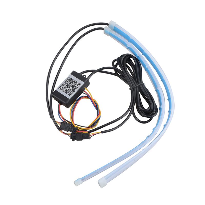 

Рифмированные DRL автомобильные фары, светодиодные ленты, дневные ходовые огни, водонепроницаемые, гибкие, ультратонкие, универсальный световод 30CM