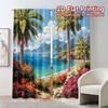 Set Of 2 Flat Printing Curtains Without Rod Tropical Escape Semi Outdoor Decorations Modern Sheer Made Polyester