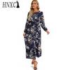 HNXC Spring Summer Bohemian Women Maxi Dress Casual Long Sleeve High Waist Beach Dress Women Floral Chiffon Dresses Vestidoes Mujer New