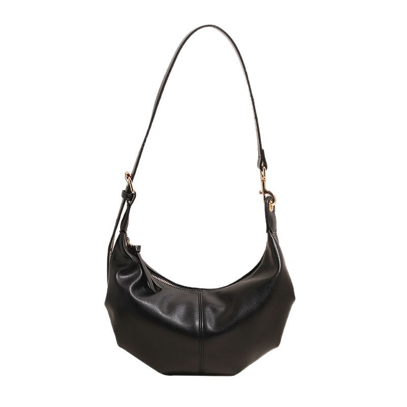 Premium texture soft leather bag female paint leather live broadcast explosion crossbody dumpling bag niche design single shoulder dumpling bag