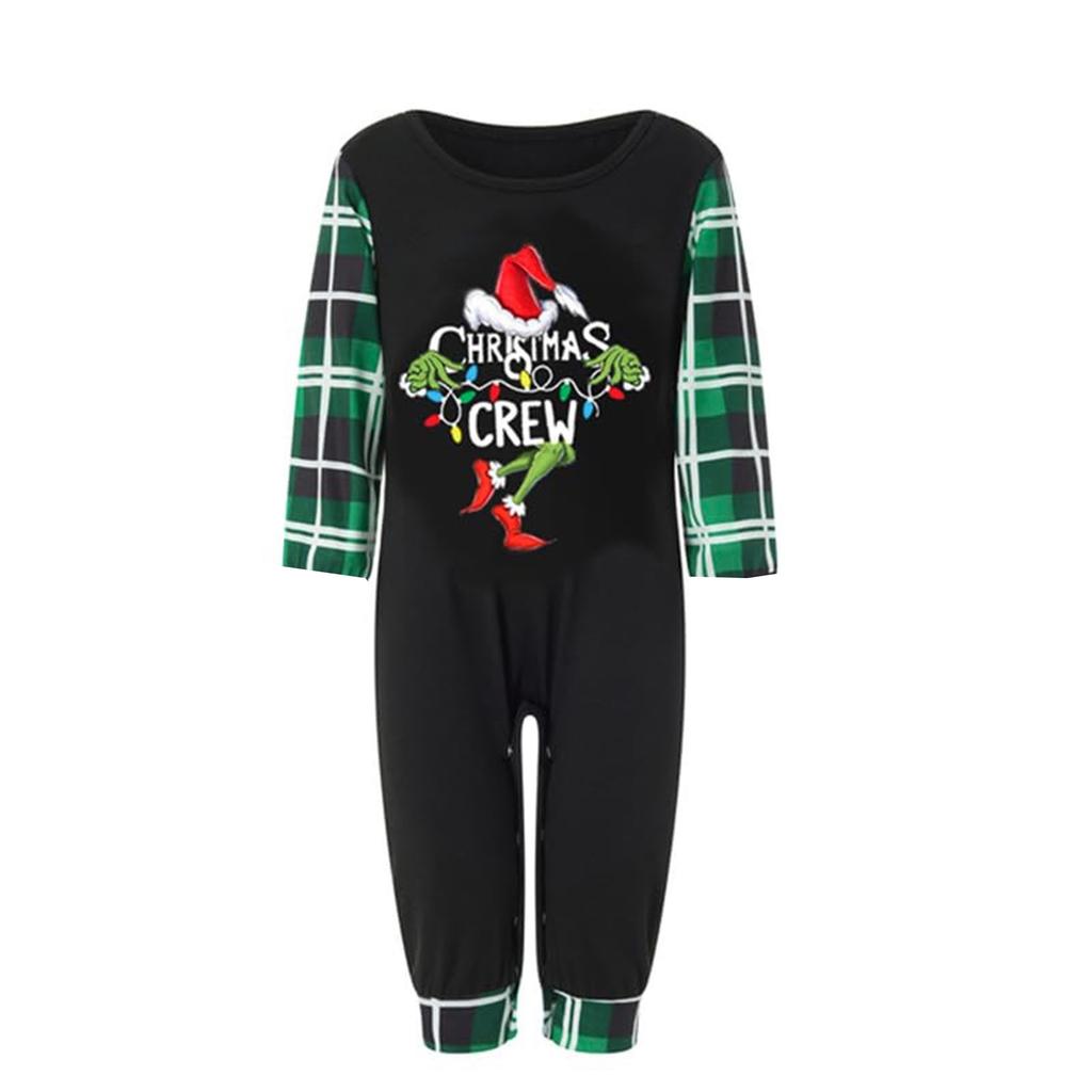 Print Cute Family Set Pajamas, Home Clothes, Family Set Long Sleeve Top Pants Set