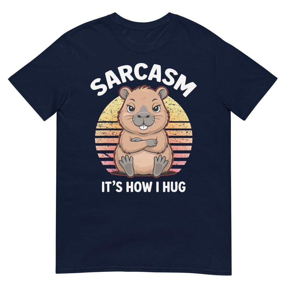 Funny Capybara Sarcasm Its How I Hug Graphic TShirt S