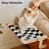 Bedside Cat Hammock Adjustable Cat Bed Window Perch with Wood Frame No Drilling Installation Pet Hammock for Window Sill Indoor Cats