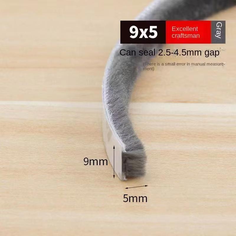 5M Brush Strip Self Adhesive Door Window Sealing Strip Home Door Window Sound Insulation Seal Film Door Swal Weather Strip