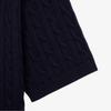 [lacoste] Women's Cable Knit Short-Sleeve Polo Cardigan AF280E-56GHDE