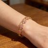 Korean Exquisite Pink Butterfly Double-layer Bracelet Ins Style Design Stacked Jewelry Daily Commute