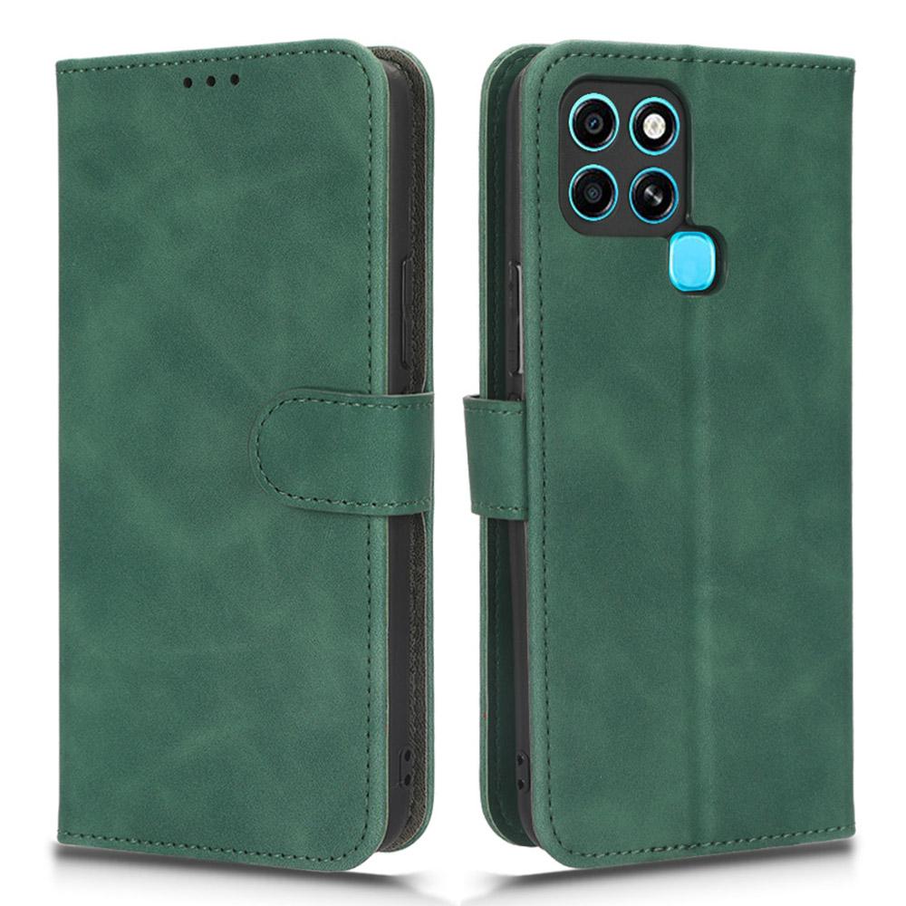 For Infinix Smart 6 Skin-Touch Feeling PU Leather Phone Case Stand Flip Wallet Cover