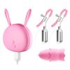 Nipple Clip Vibrator Tongue Licks Vibrating Egg 3 Point Stimulation Clit Rechargeable Foreplay Sex Toys for Women Couples