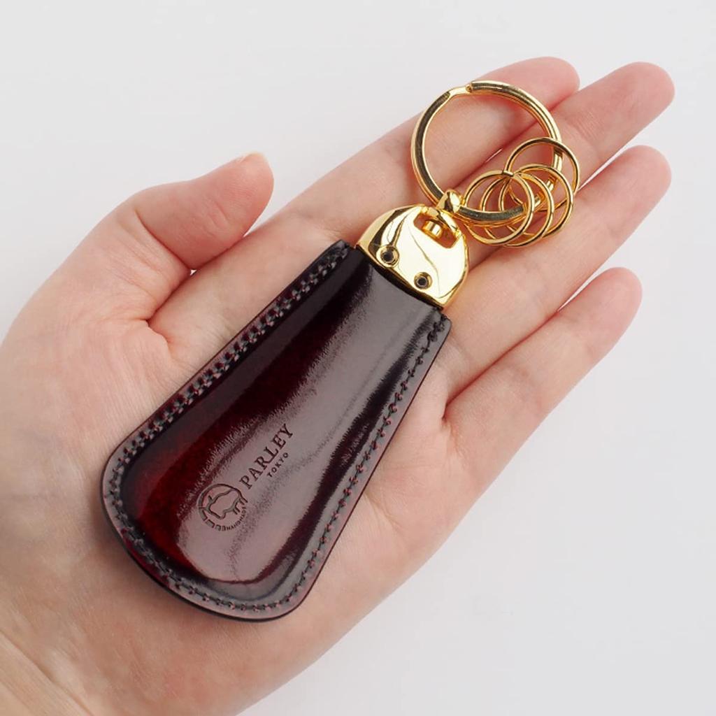 PARLEY Made In Made of Cowhide Leather with a Patina and Kip for a Touch of CLASSIC, Japan. Finish. Hand-polished Craftsmanship. Keychain/Shoehorn